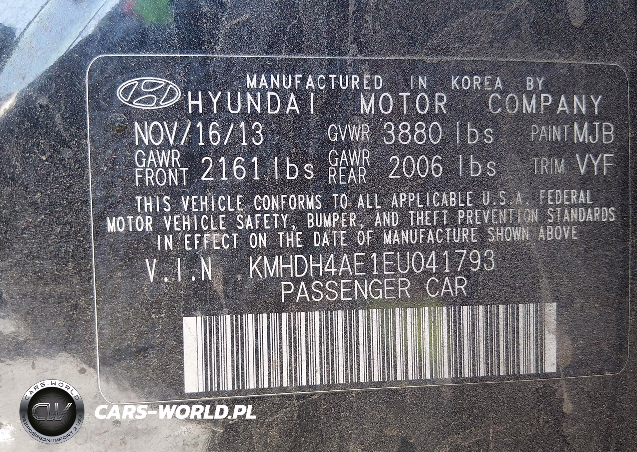 2014 Hyundai Elantra Se VIN:KMHDH4AE1EU041793 - 9