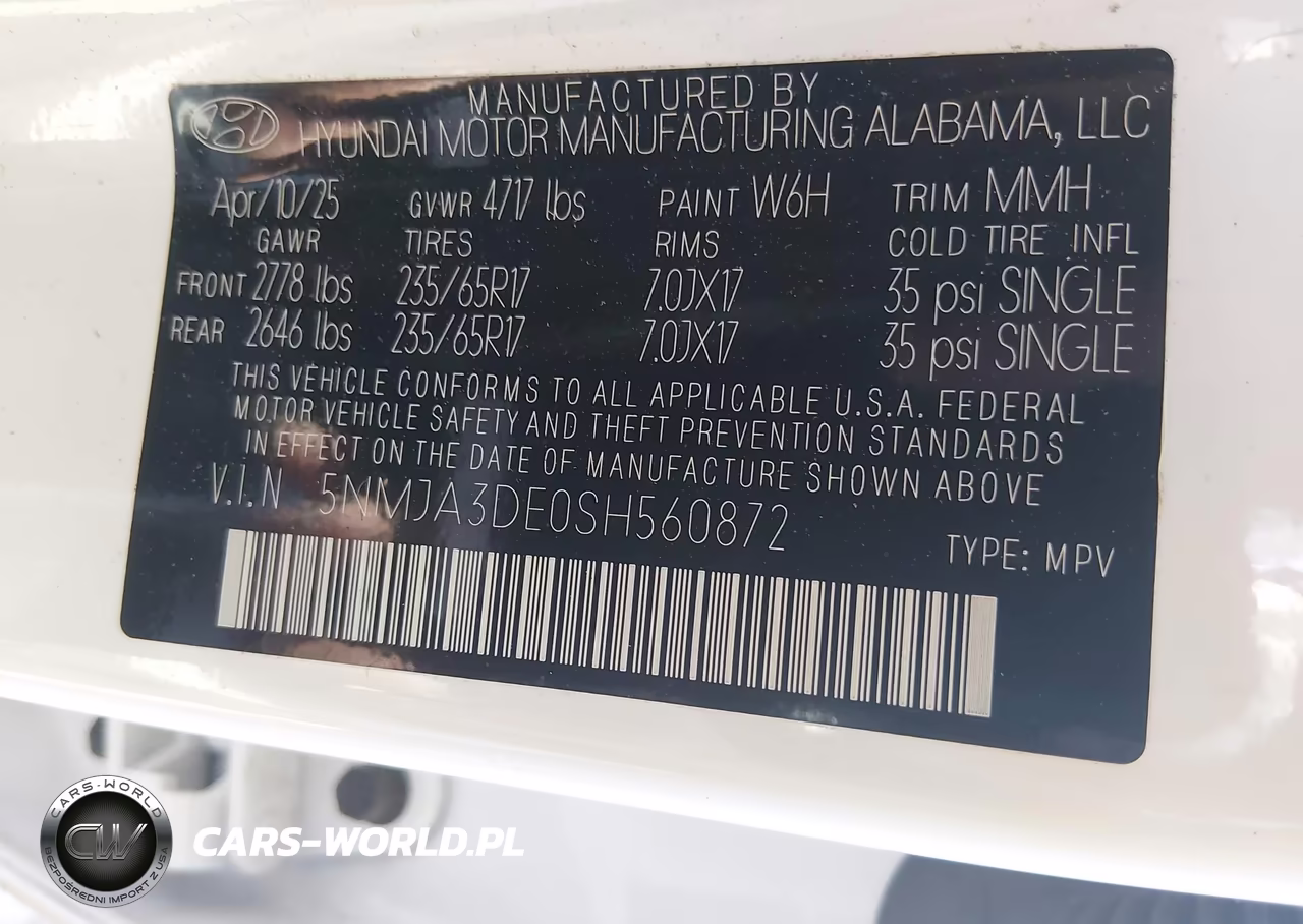2025 Hyundai Tucson Se VIN:5NMJA3DE0SH560872 - 9