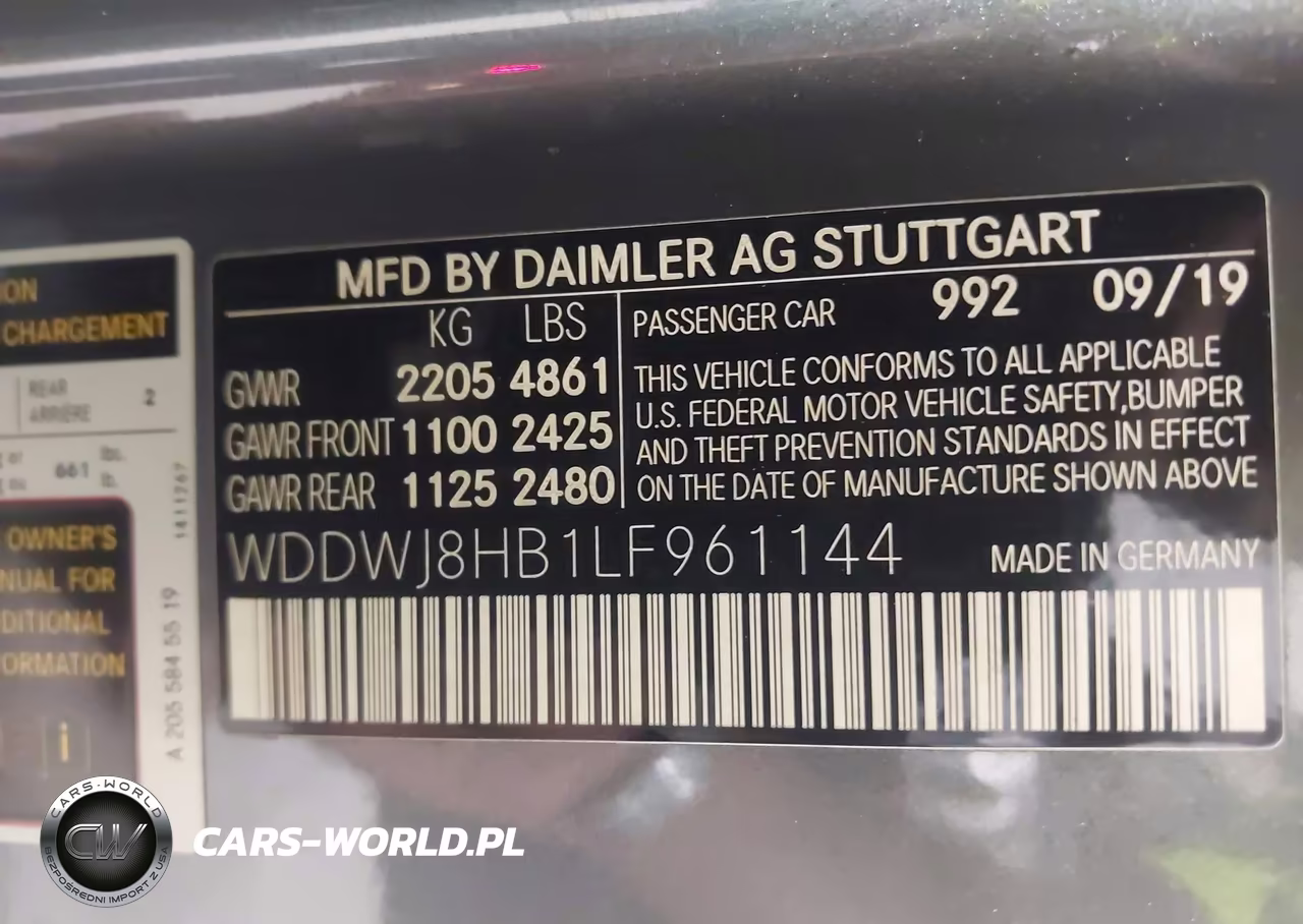 2020 Mercedes-Benz Amg C 63 S VIN:WDDWJ8HB1LF961144 - 9