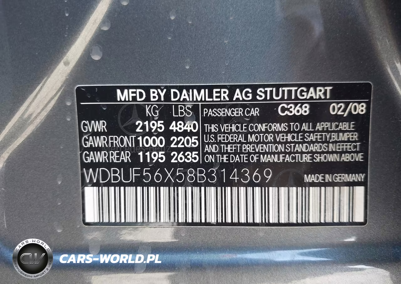 2008 Mercedes-Benz E 350 VIN:WDBUF56X58B314369 - 9