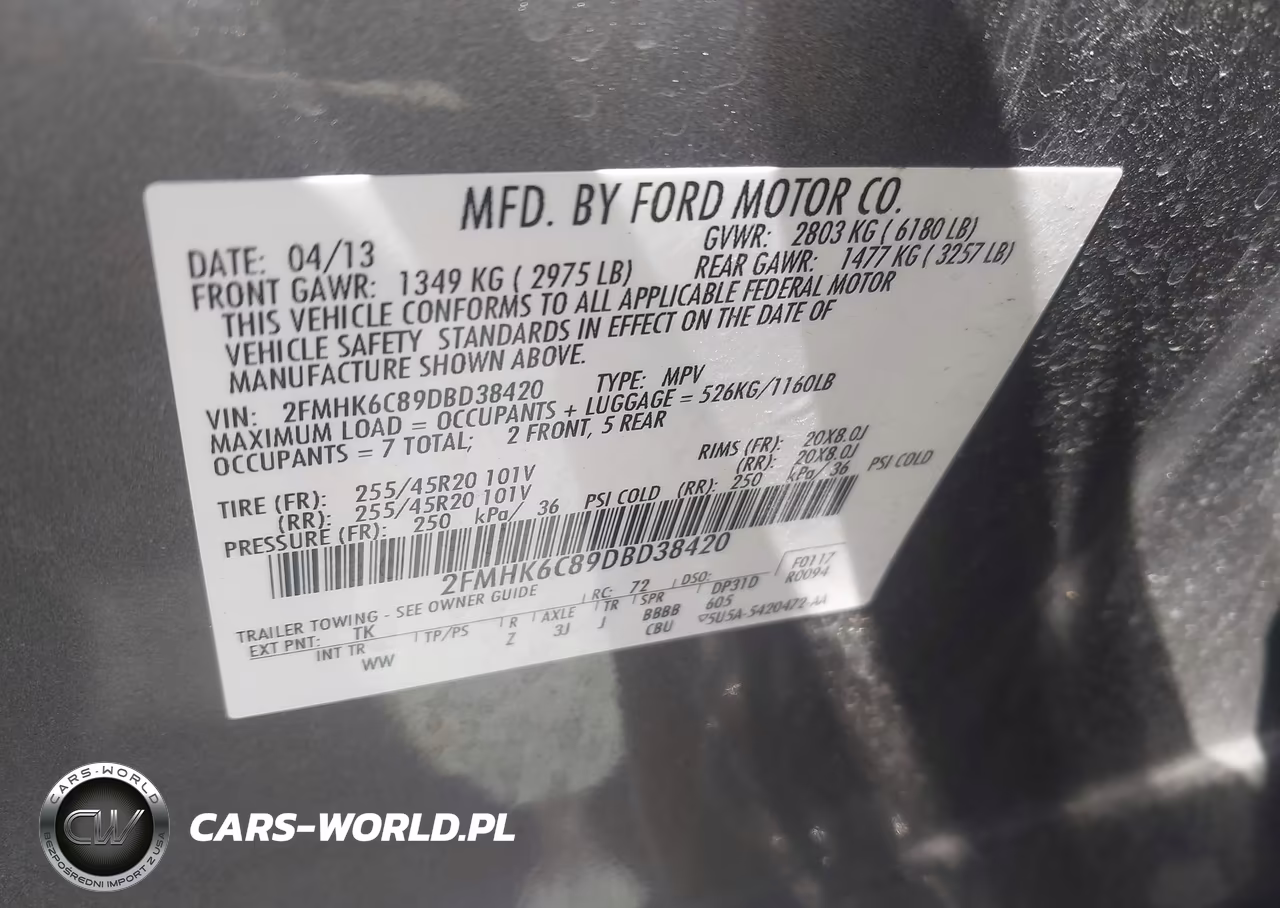 2013 Ford Flex Sel VIN:2FMHK6C89DBD38420 - 9