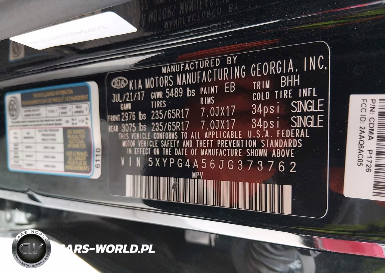 2018 Kia Sorento 3.3L Lx VIN:5XYPG4A56JG373762 - 9