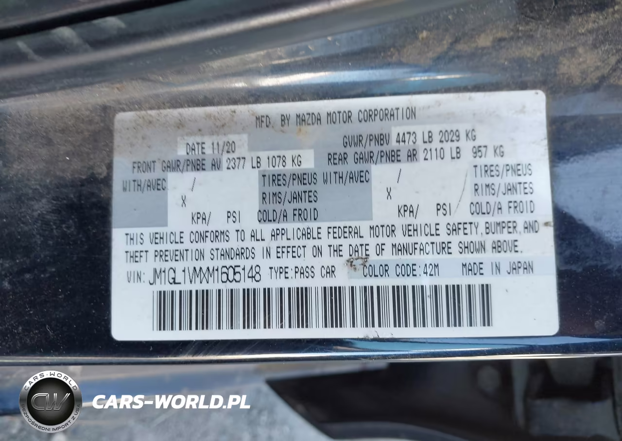 2021 Mazda Mazda6 Touring VIN:JM1GL1VMXM1605148 - 9