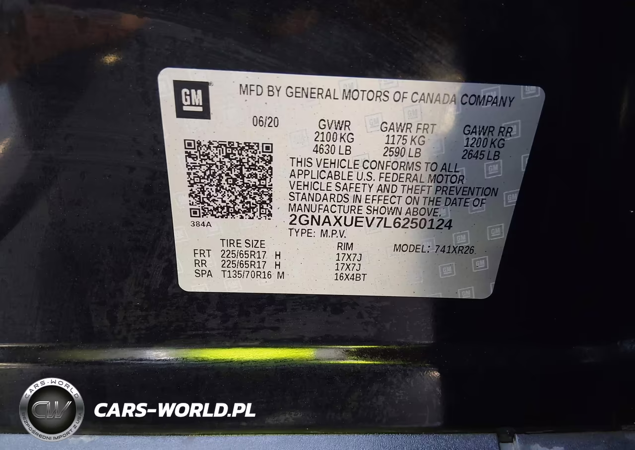 2020 Chevrolet Equinox Awd Lt 1.5L Turbo VIN:2GNAXUEV7L6250124 - 9