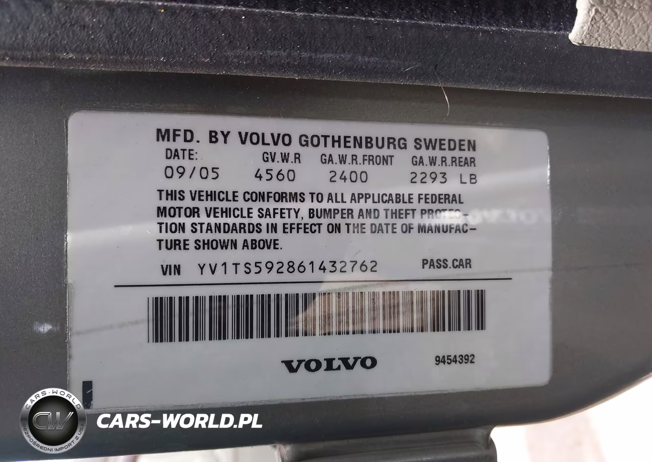 2006 Volvo S80 2.5T VIN:YV1TS592861432762 - 9