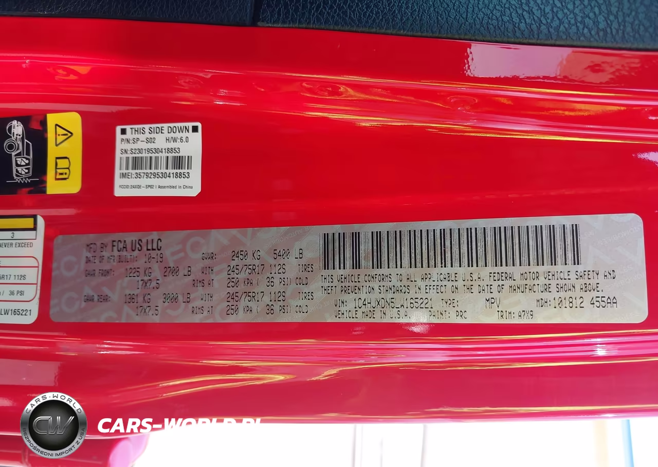 2020 Jeep Wrangler Unlimited Sport S 4X4 VIN:1C4HJXDN5LW165221 - 9