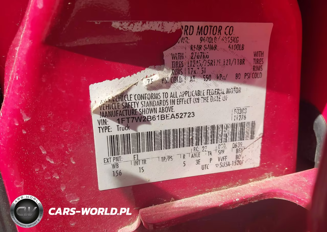 2011 Ford F-250 Xl VIN:1FT7W2B61BEA52723 - 9