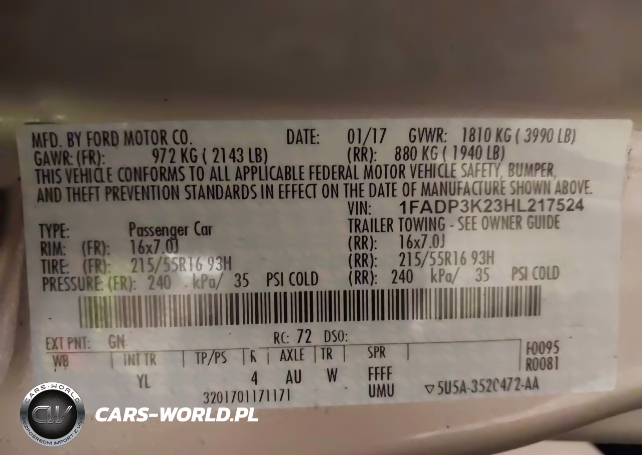 2017 Ford Focus Se VIN:1FADP3K23HL217524 - 9