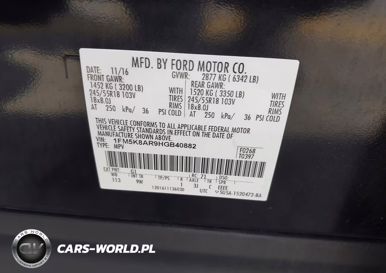 2017 Ford Utility Police Interceptor VIN:1FM5K8AR9HGB40882 - 9