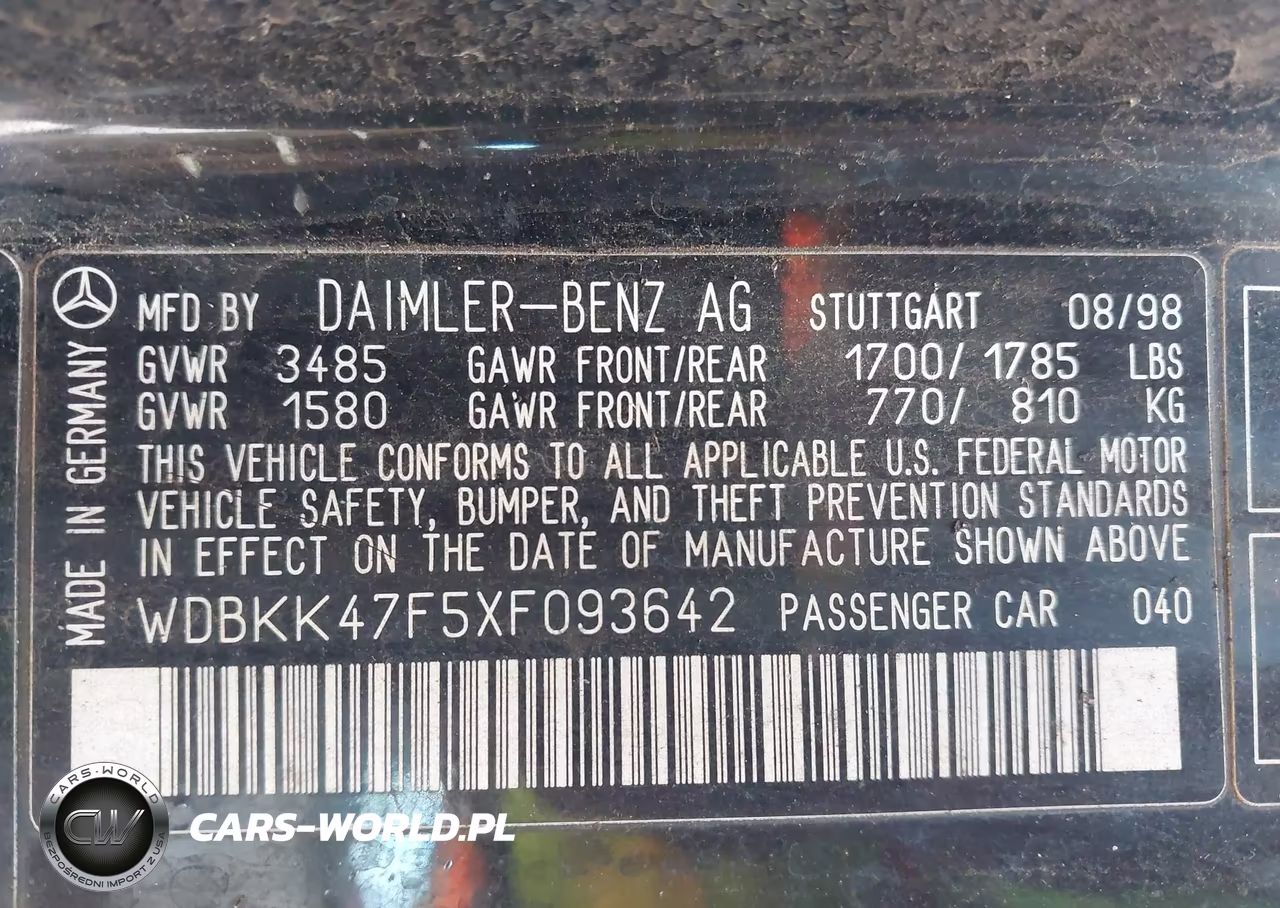 1999 Mercedes-Benz Slk 230 Kompressor VIN:WDBKK47F5XF093642 - 9