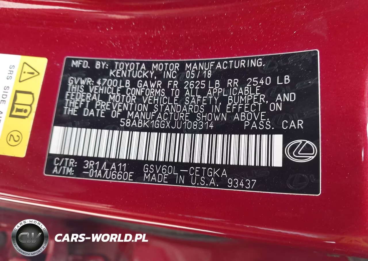 2018 Lexus Es 350 VIN:58ABK1GGXJU108314 - 9