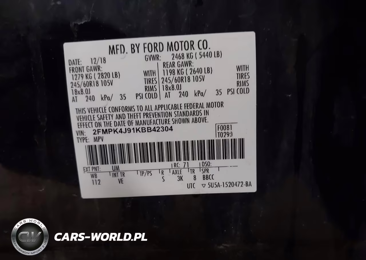 2019 Ford Edge Sel VIN:2FMPK4J91KBB42304 - 9