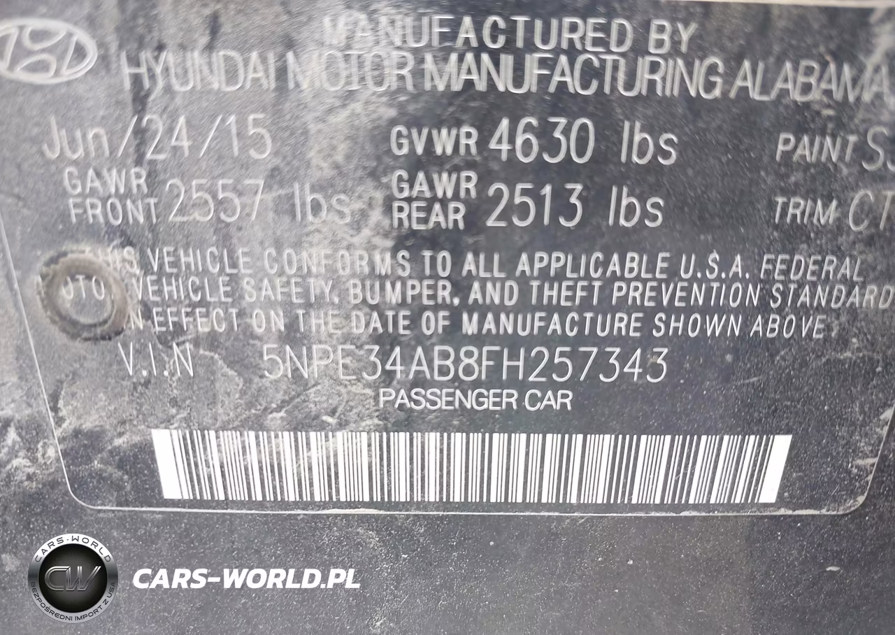 2015 Hyundai Sonata Limited 2.0T VIN:5NPE34AB8FH257343 - 9