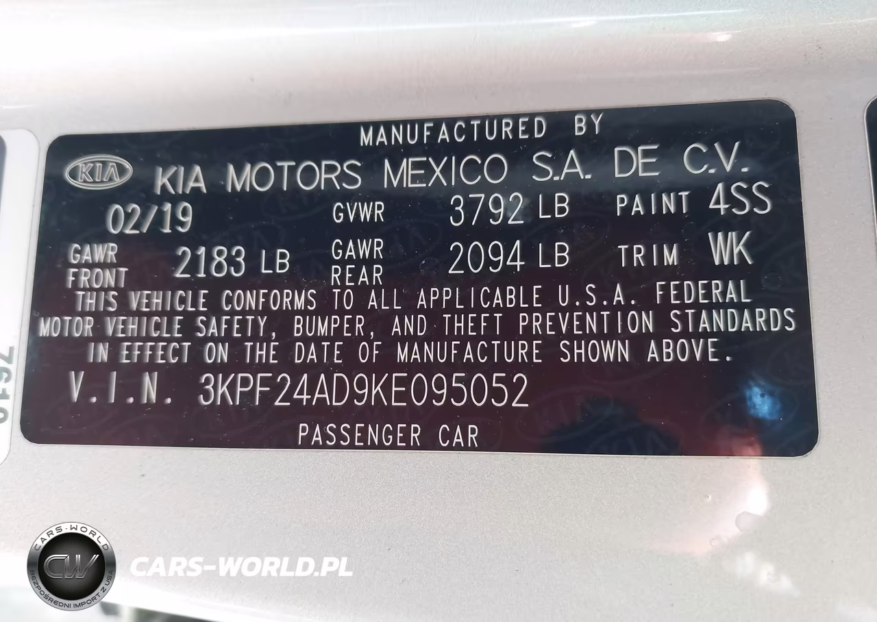 2019 Kia Forte Lxs VIN:3KPF24AD9KE095052 - 9