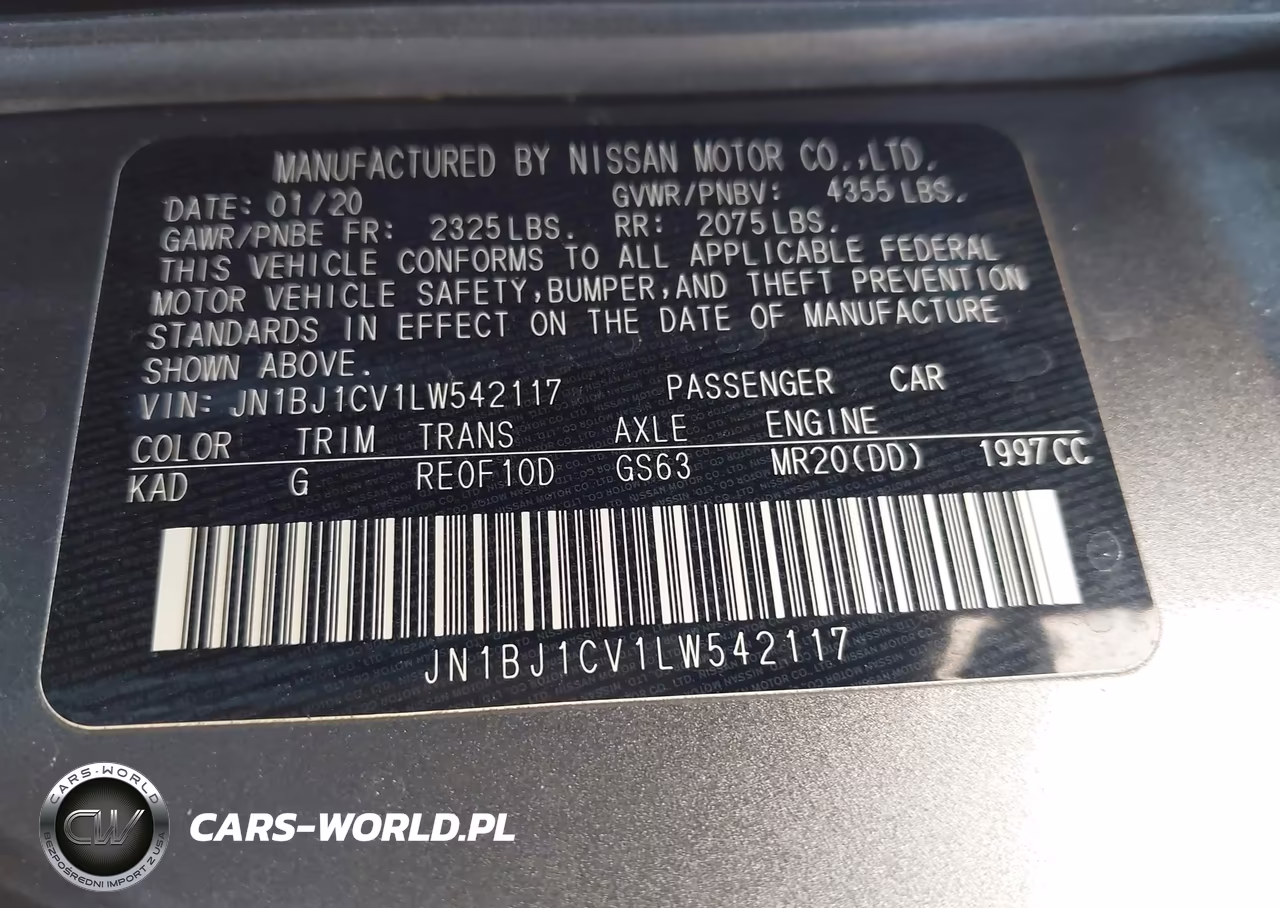 2020 Nissan Rogue Sport S Fwd Xtronic Cvt VIN:JN1BJ1CV1LW542117 - 9