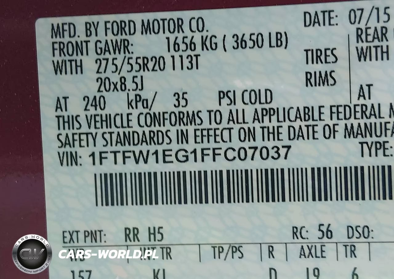 2015 Ford F-150 King Ranch VIN:1FTFW1EG1FFC07037 - 9