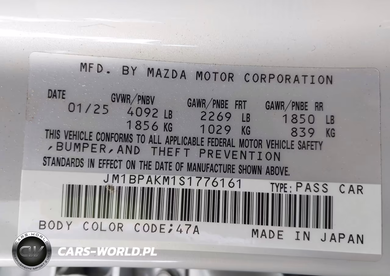 2025 Mazda Mazda3 2.5 S Select Sport VIN:JM1BPAKM1S1776161 - 9