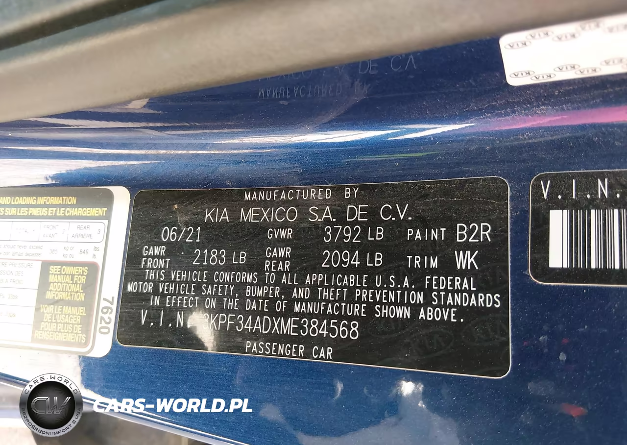 2021 Kia Forte Gt-Line VIN:3KPF34ADXME384568 - 9