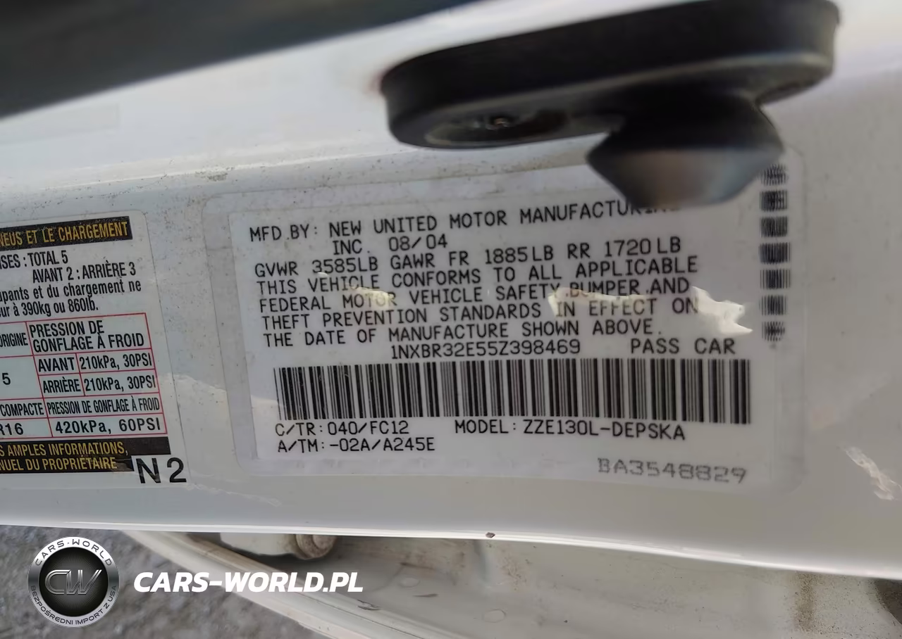 2005 Toyota Corolla S VIN:1NXBR32E55Z398469 - 9