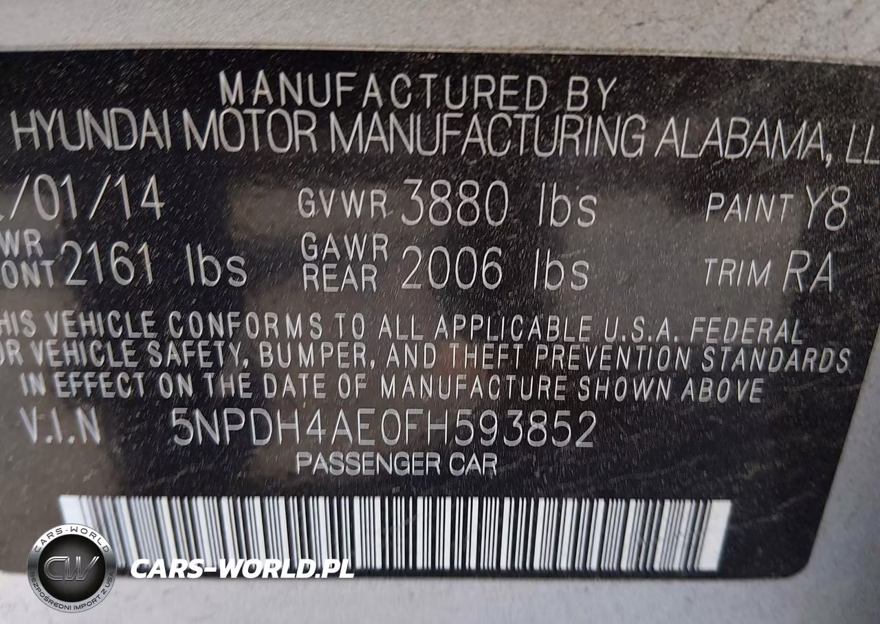 2015 Hyundai Elantra Se VIN:5NPDH4AE0FH593852 - 9