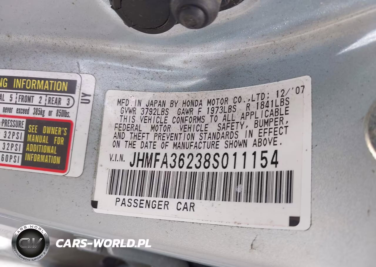 2008 Honda Civic Hybrid VIN:JHMFA36238S011154 - 9