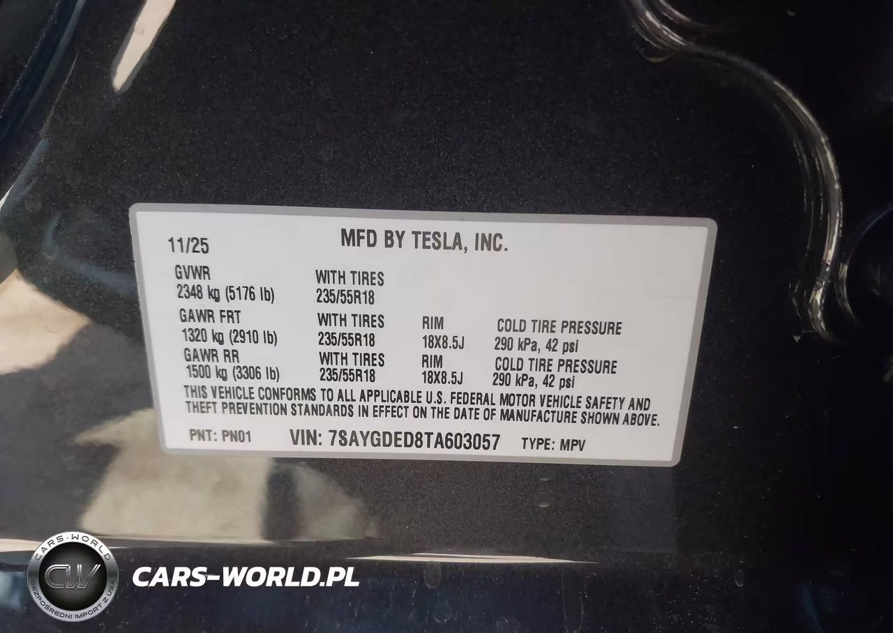 2026 Tesla Model Y Premium Rear-Wheel Drive-Standard Rear-Wheel Drive VIN:7SAYGDED8TA603057 - 9
