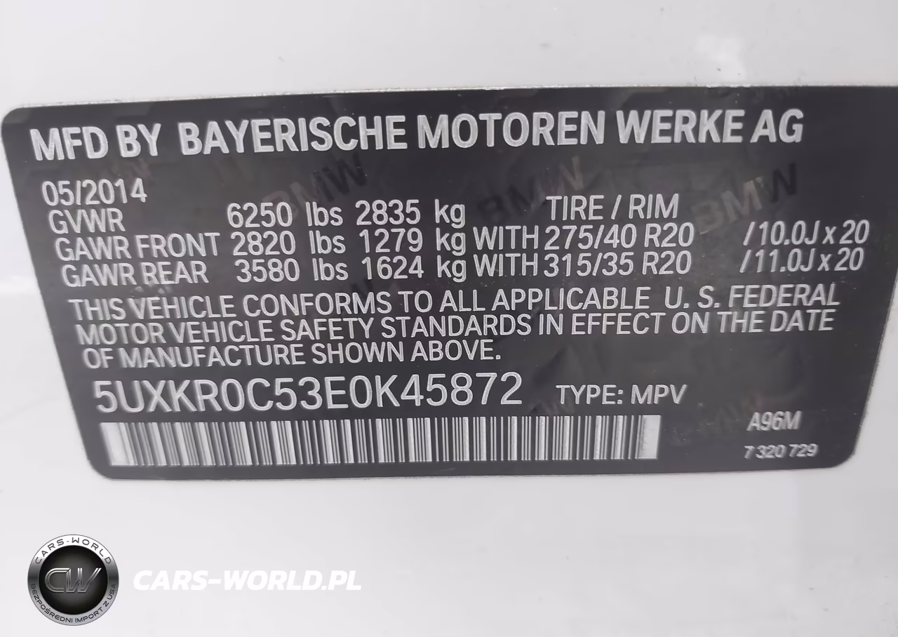 2014 BMW X5 xDrive35I VIN:5UXKR0C53E0K45872 - 9