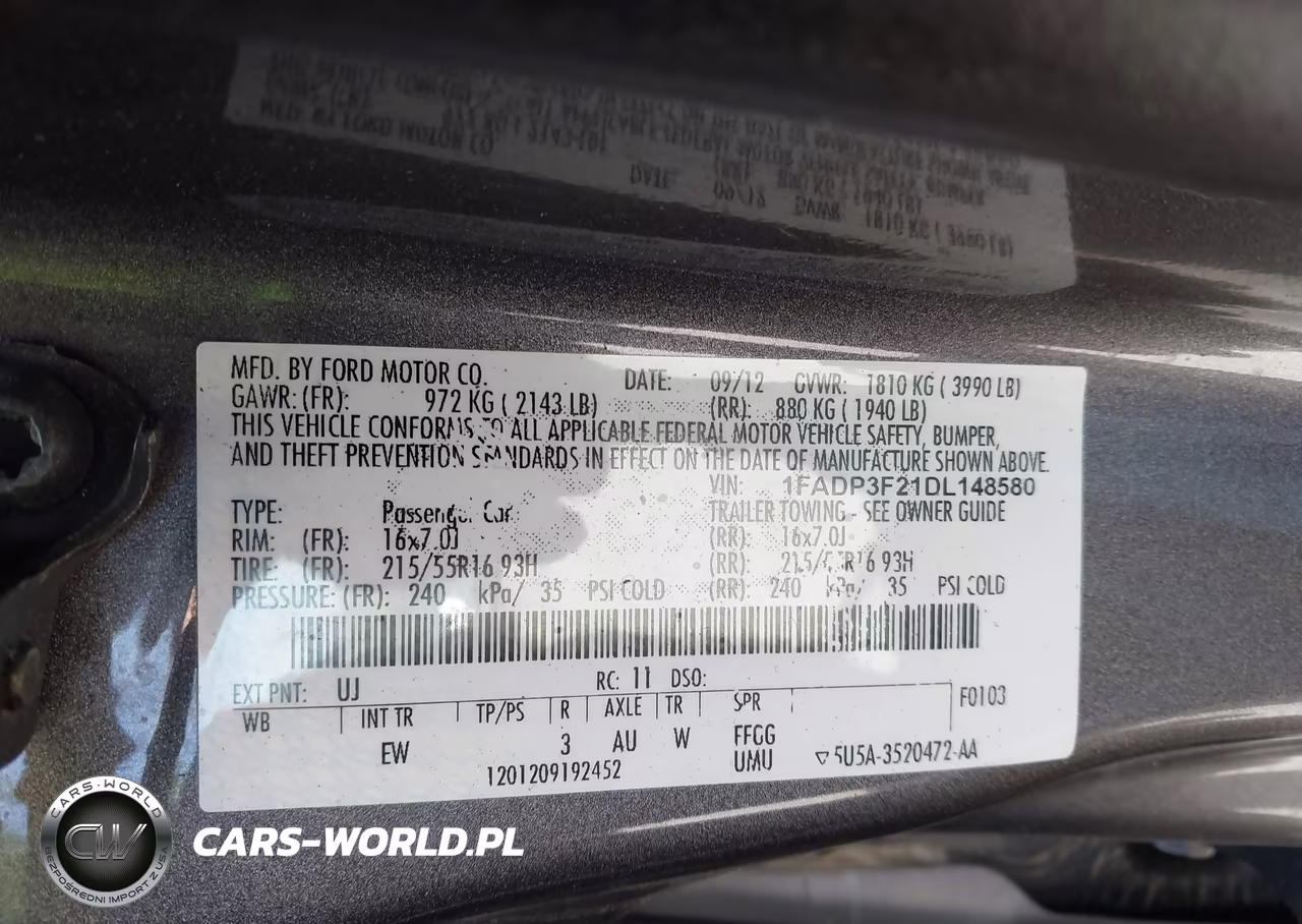 2013 Ford Focus Se VIN:1FADP3F21DL148580 - 9