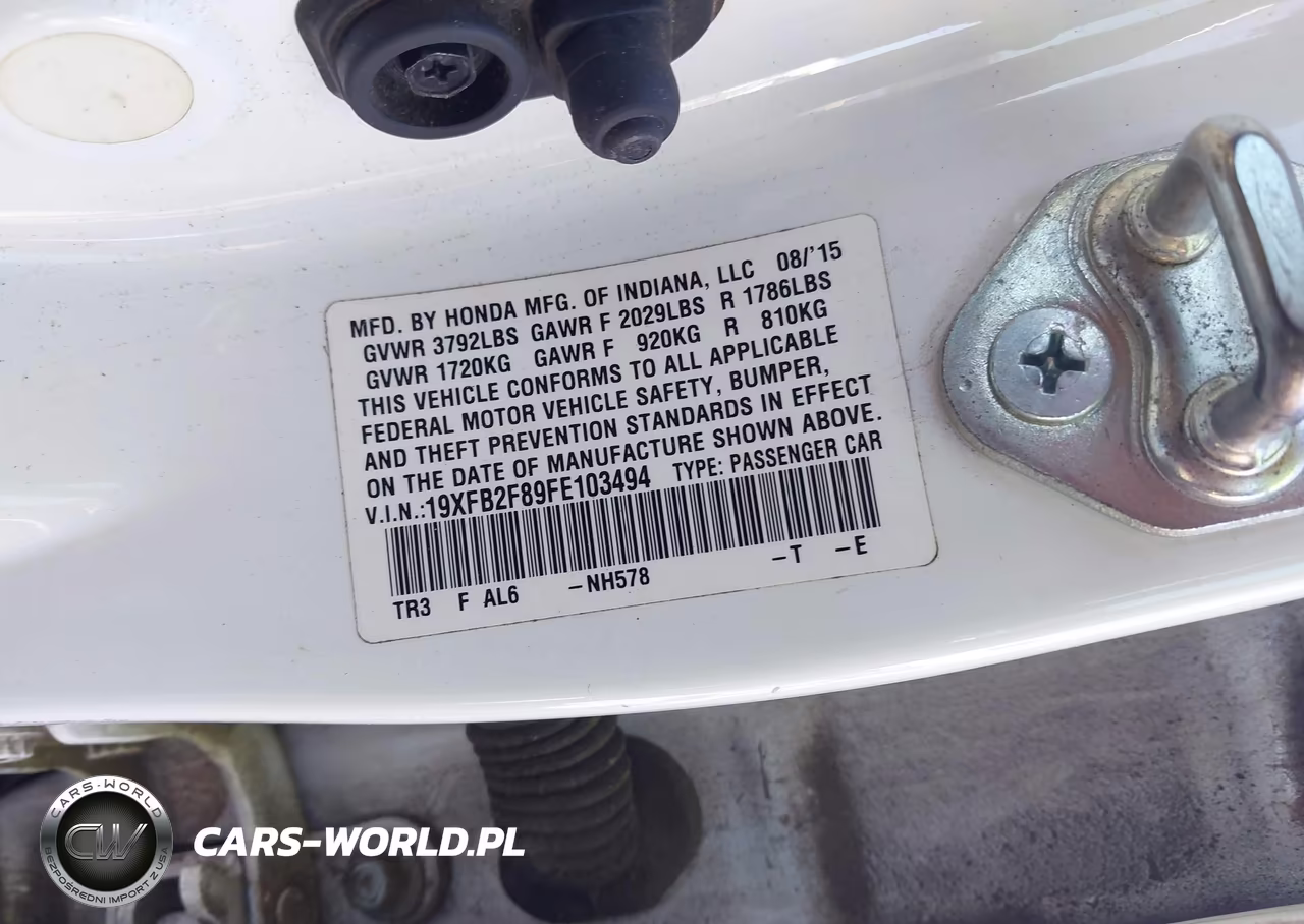2015 Honda Civic Ex VIN:19XFB2F89FE103494 - 9