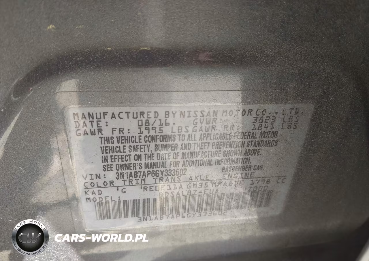 2016 Nissan Sentra S VIN:3N1AB7AP6GY333602 - 9