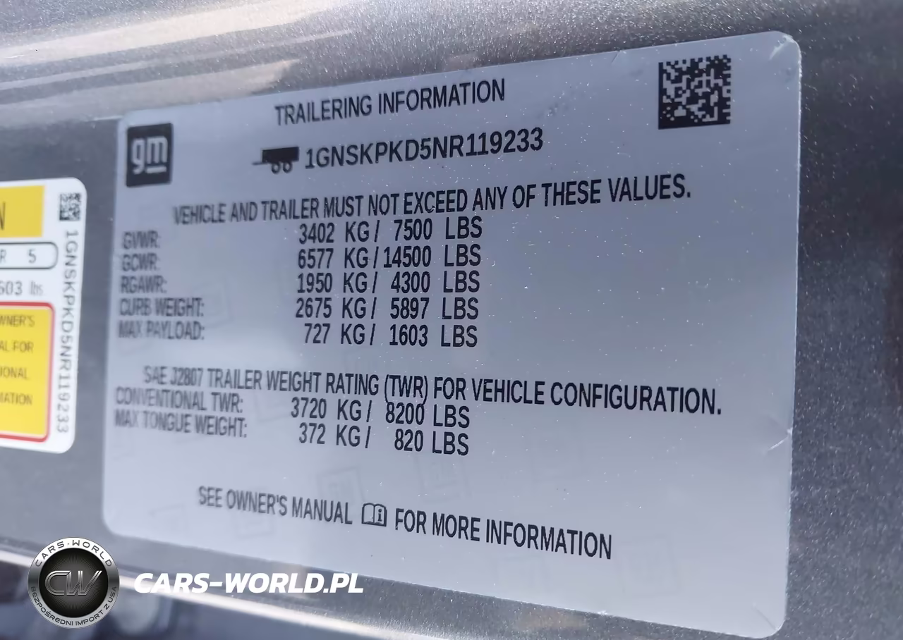 2022 Chevrolet Tahoe 4Wd Z71 VIN:1GNSKPKD5NR119233 - 9