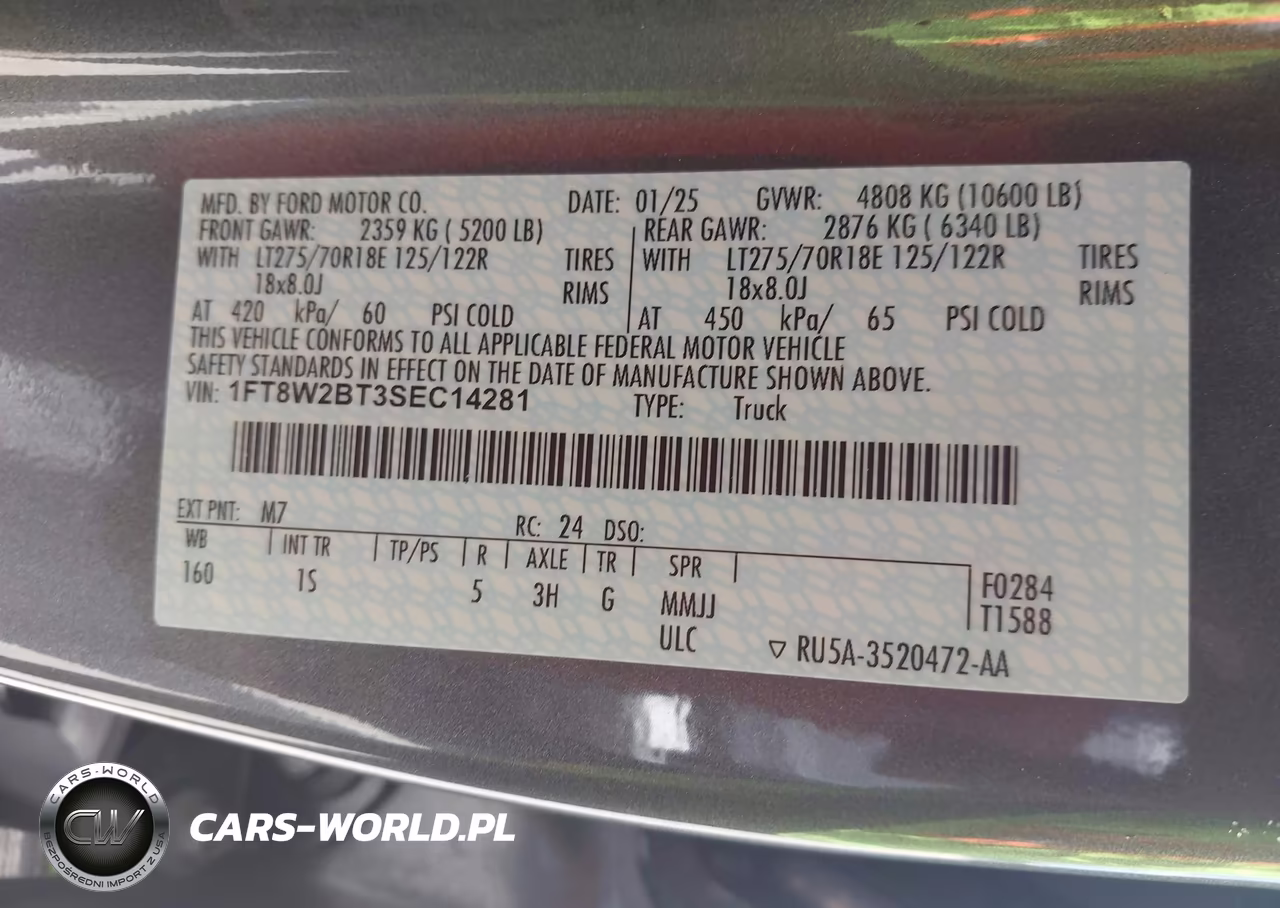 2025 Ford F-250 Xl VIN:1FT8W2BT3SEC14281 - 9