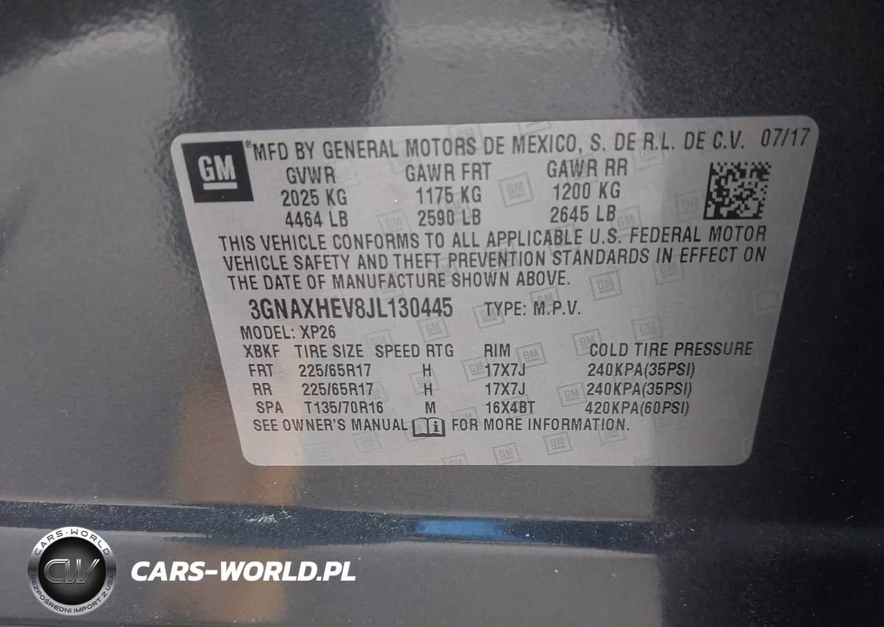 2018 Chevrolet Equinox Ls VIN:3GNAXHEV8JL130445 - 9