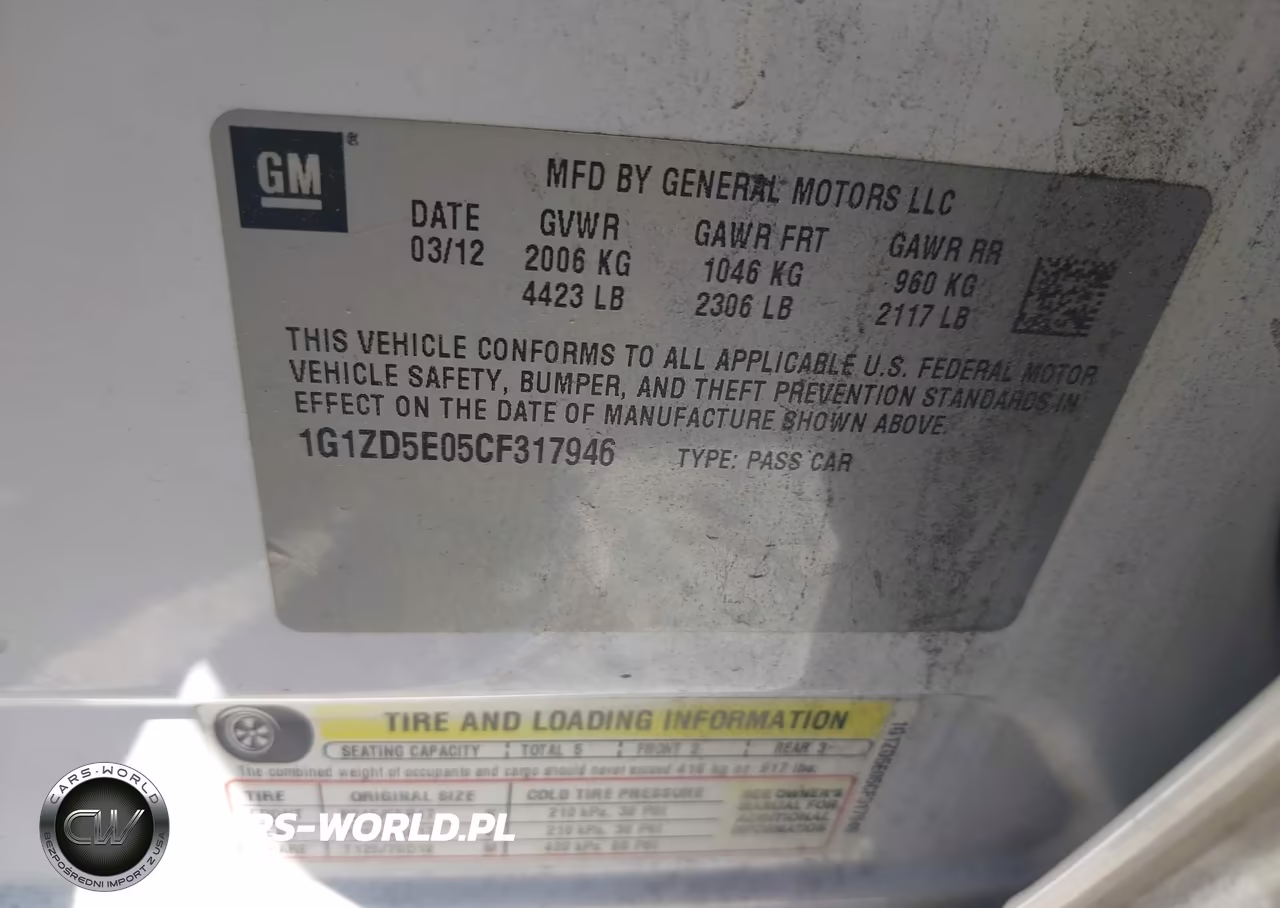 2012 Chevrolet Malibu 2Lt VIN:1G1ZD5E05CF317946 - 9
