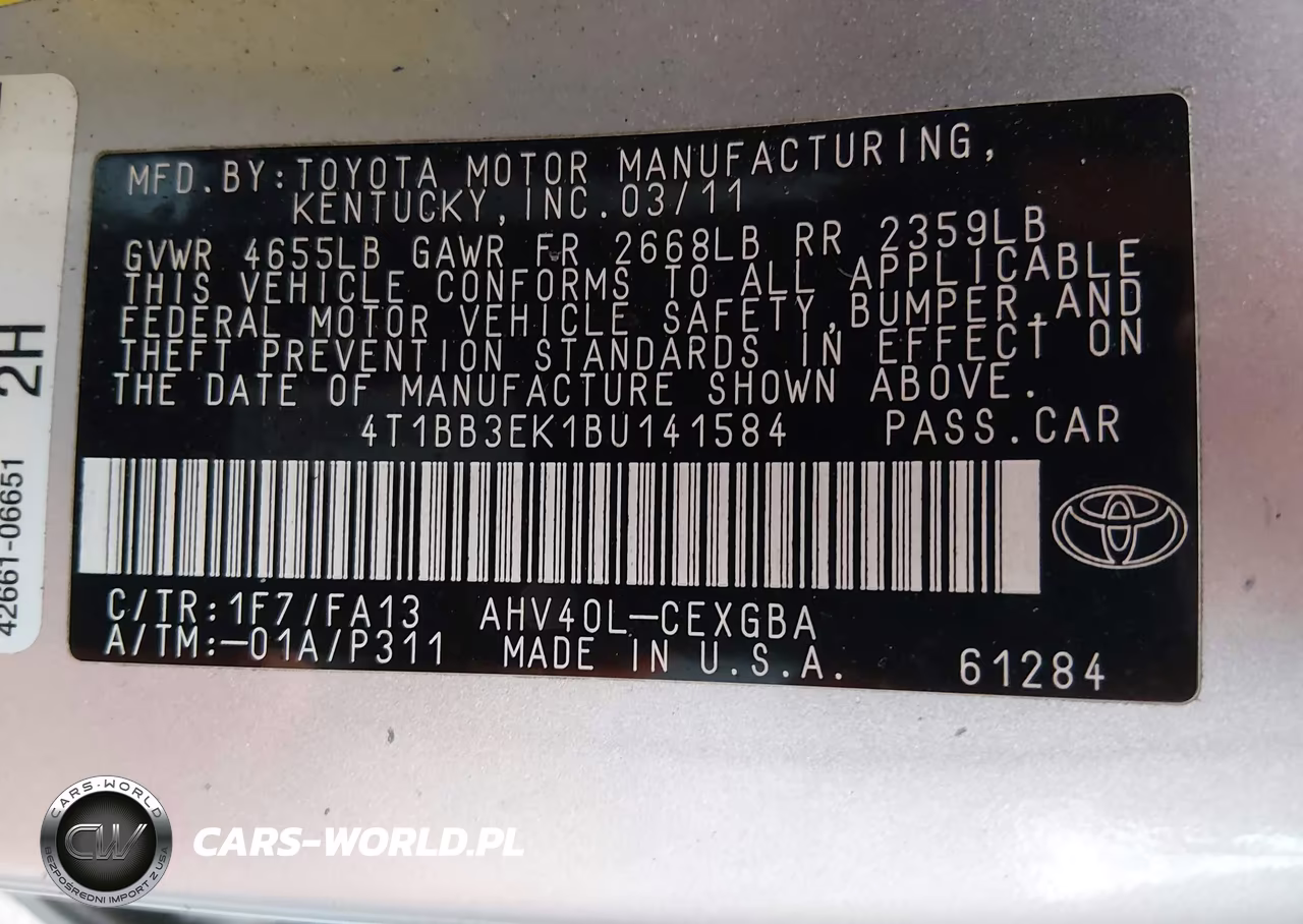 2011 Toyota Camry Hybrid VIN:4T1BB3EK1BU141584 - 9