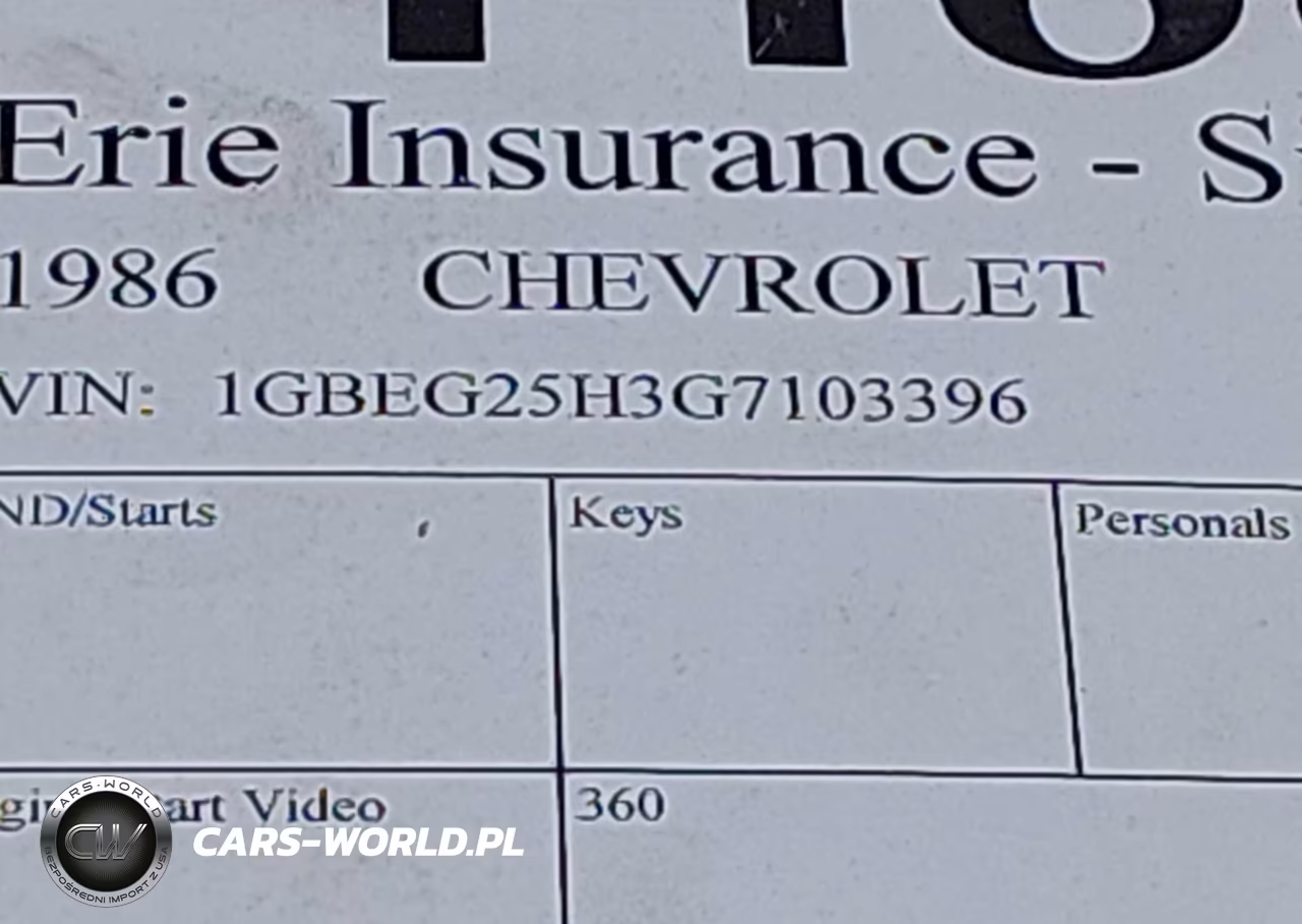 1986 Chevrolet G20 VIN:1GBEG25H3G7103396 - 9