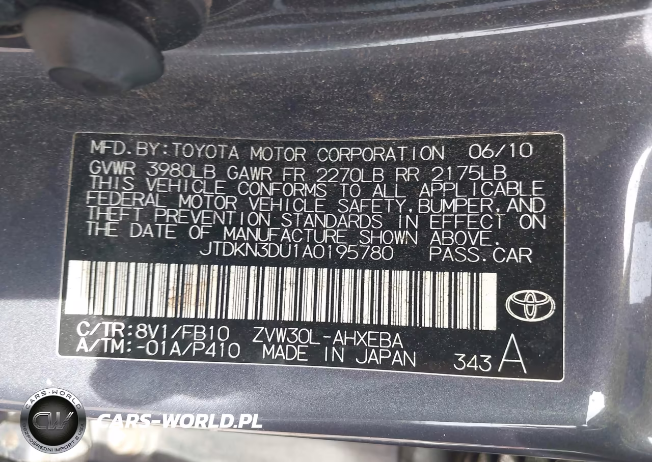 2010 Toyota Prius VIN:JTDKN3DU1A0195780 - 9