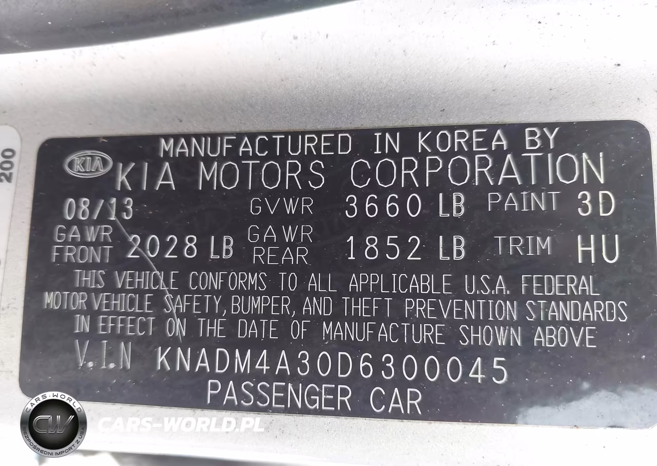 2013 Kia Rio Lx VIN:KNADM4A30D6300045 - 9