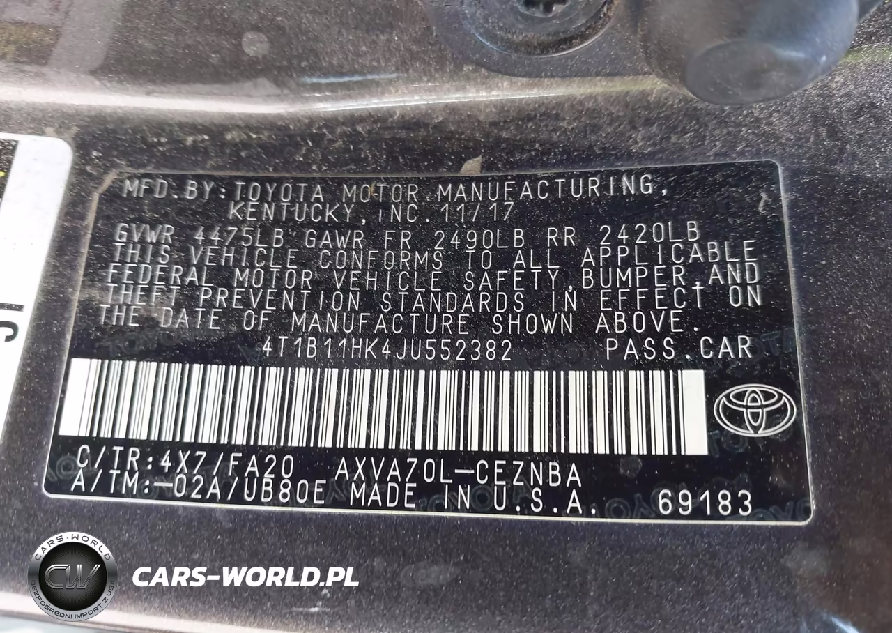 2018 Toyota Camry Le VIN:4T1B11HK4JU552382 - 9