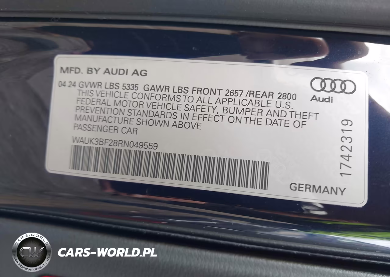 2024 Audi A6 Premium 45 Tfsi Quattro S Tronic VIN:WAUK3BF28RN049559 - 9