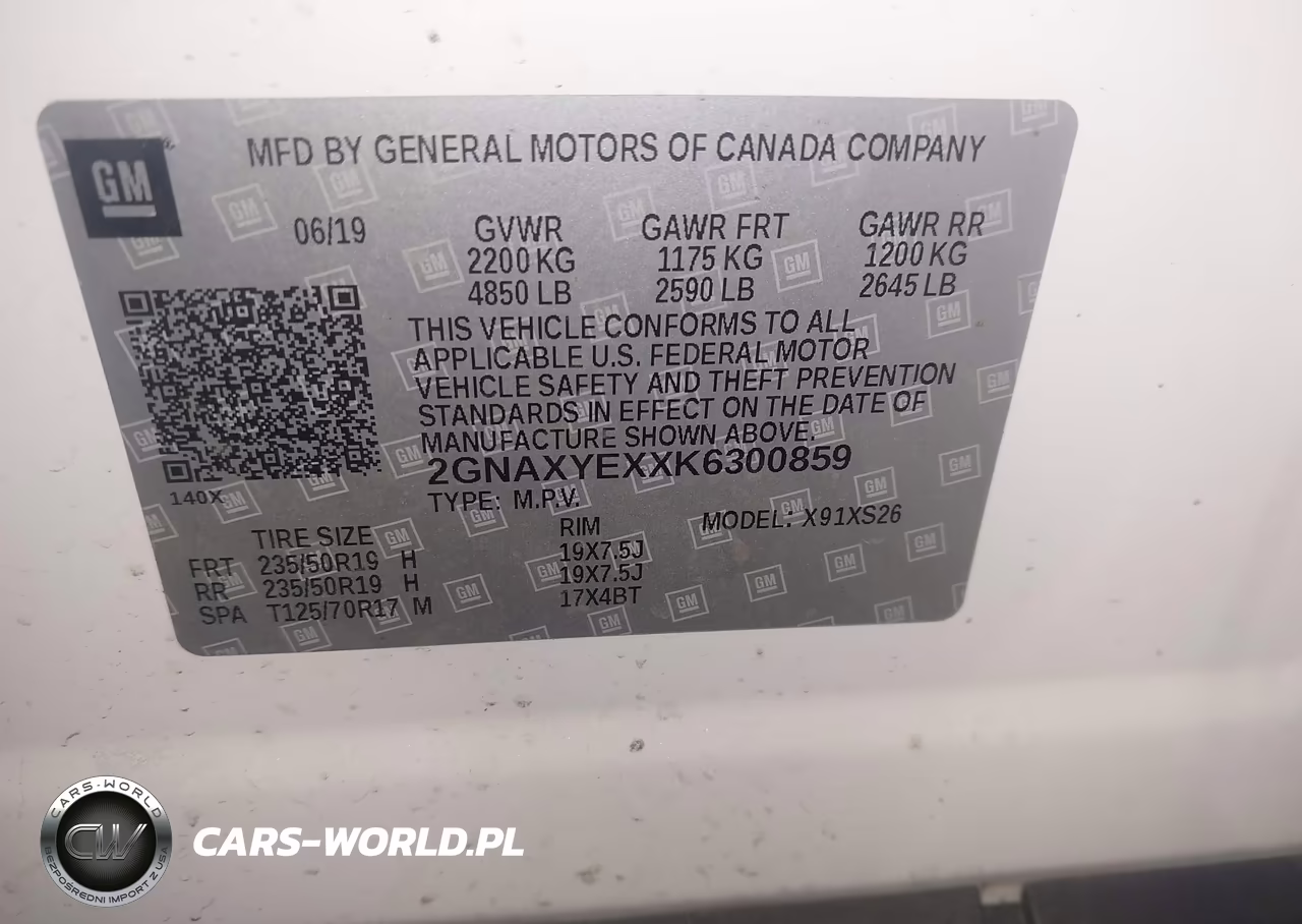 2019 Chevrolet Equinox Premier VIN:2GNAXYEXXK6300859 - 9