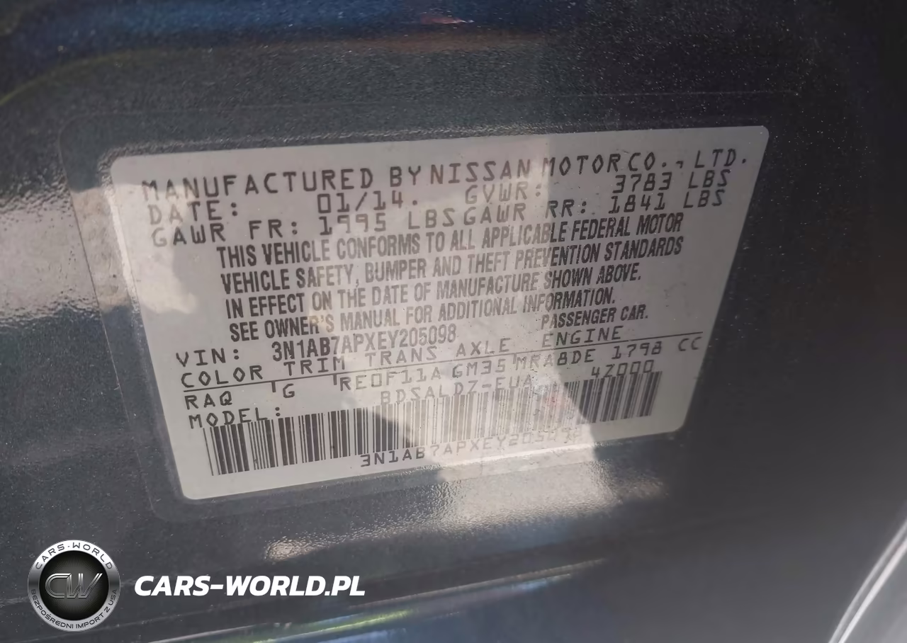2014 Nissan Sentra Sv VIN:3N1AB7APXEY205098 - 9