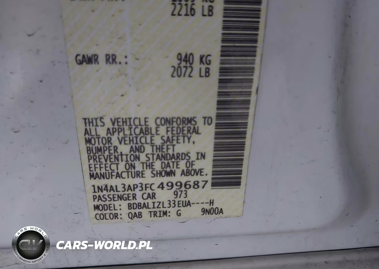 2015 Nissan Altima 2.5 Sv VIN:1N4AL3AP3FC499687 - 9