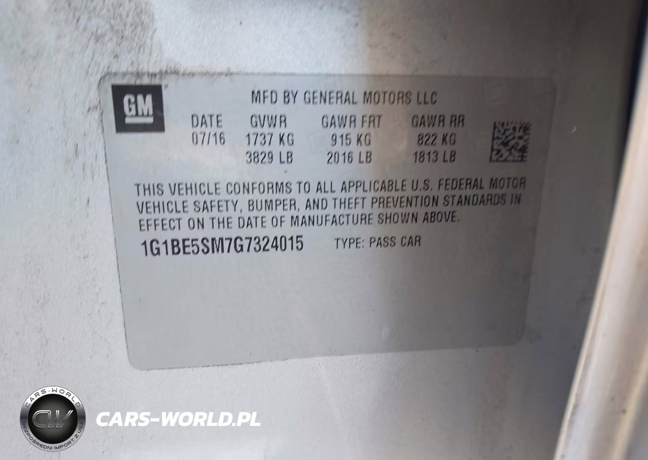 2016 Chevrolet Cruze Lt Auto VIN:1G1BE5SM7G7324015 - 9