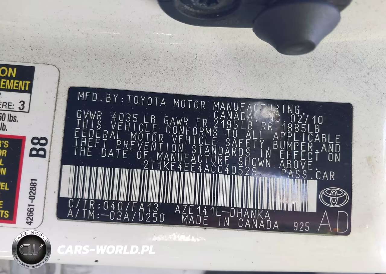 2010 Toyota Matrix S VIN:2T1KE4EE4AC040529 - 9