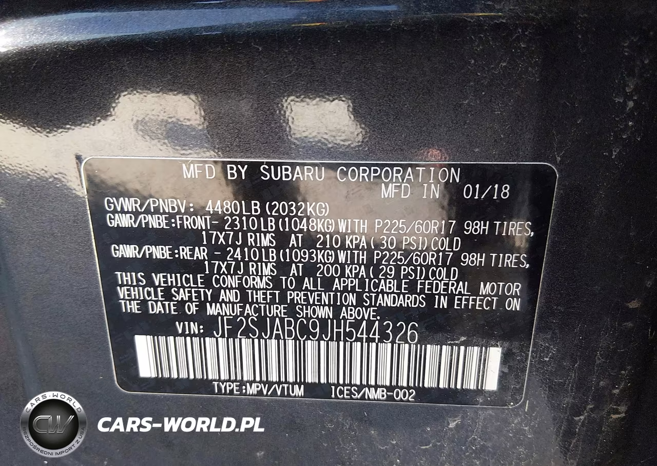 2018 Subaru Forester 2.5I VIN:JF2SJABC9JH544326 - 9