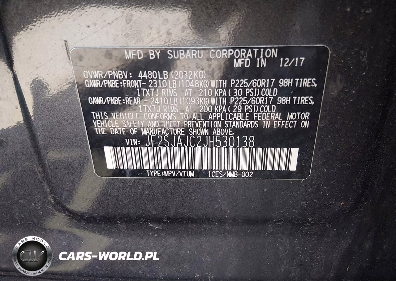 2018 Subaru Forester 2.5I Limited VIN:JF2SJAJC2JH530138 - 9