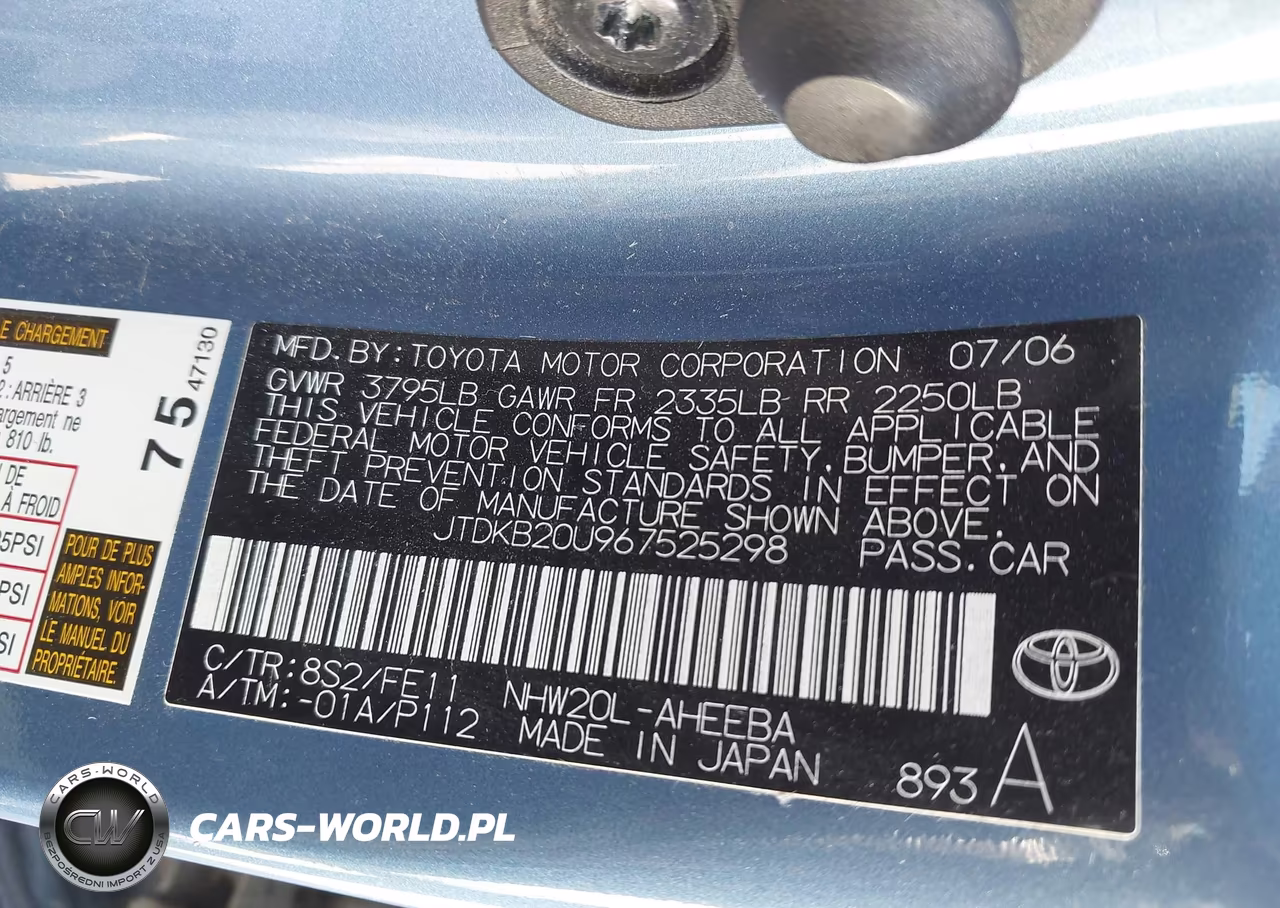 2006 Toyota Prius VIN:JTDKB20U967525298 - 9