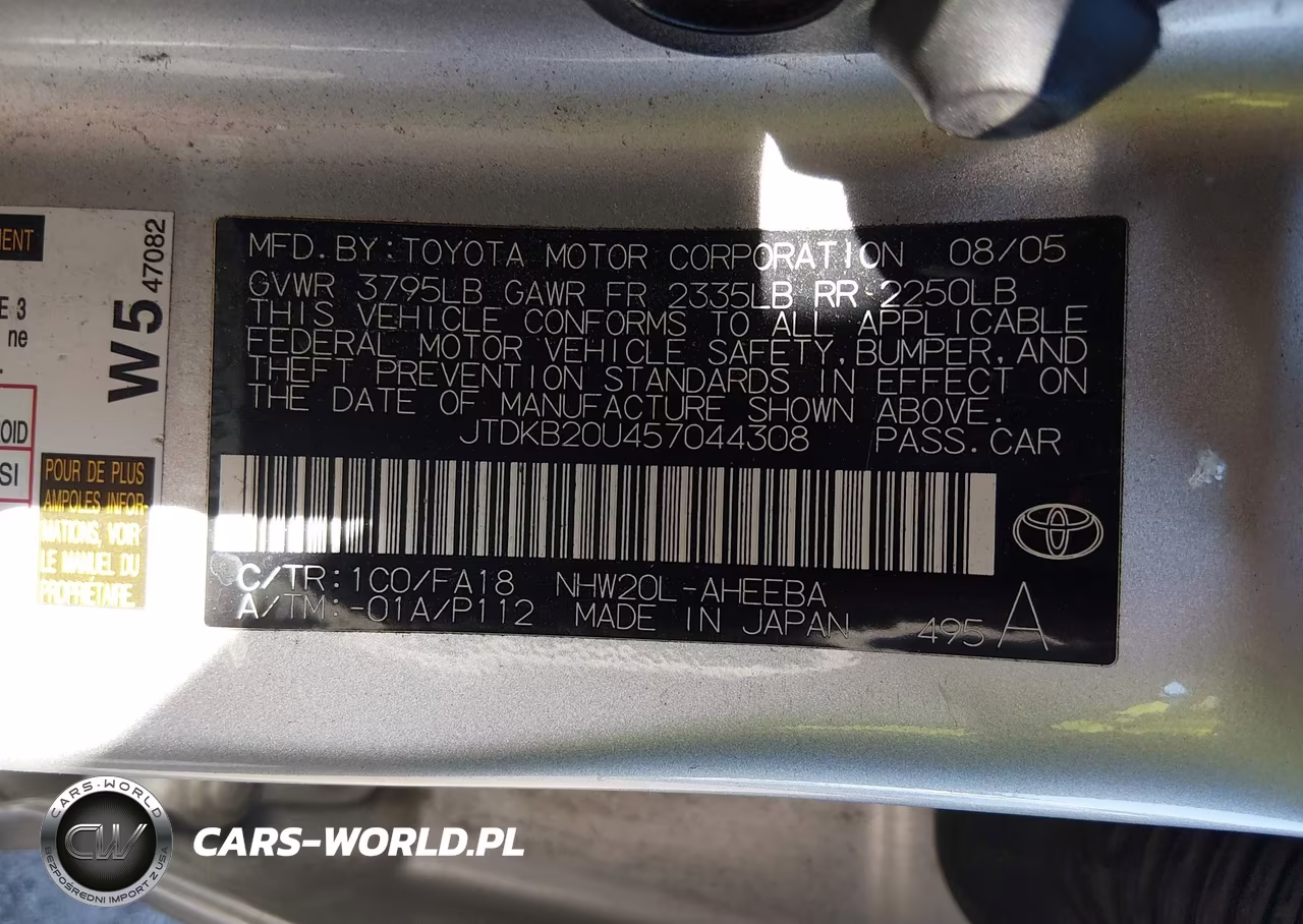 2005 Toyota Prius VIN:JTDKB20U457044308 - 9