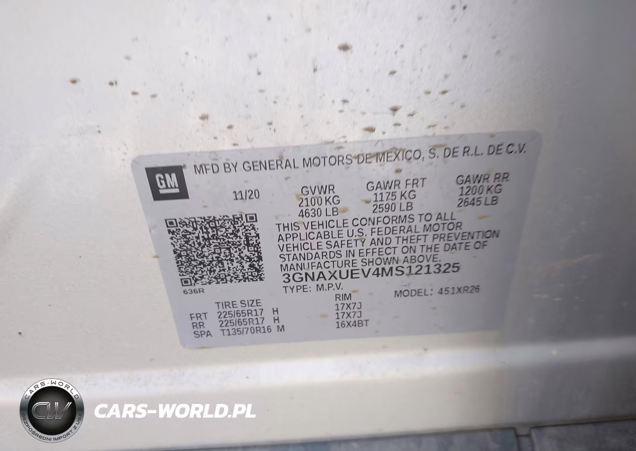 2021 Chevrolet Equinox Awd Lt VIN:3GNAXUEV4MS121325 - 9